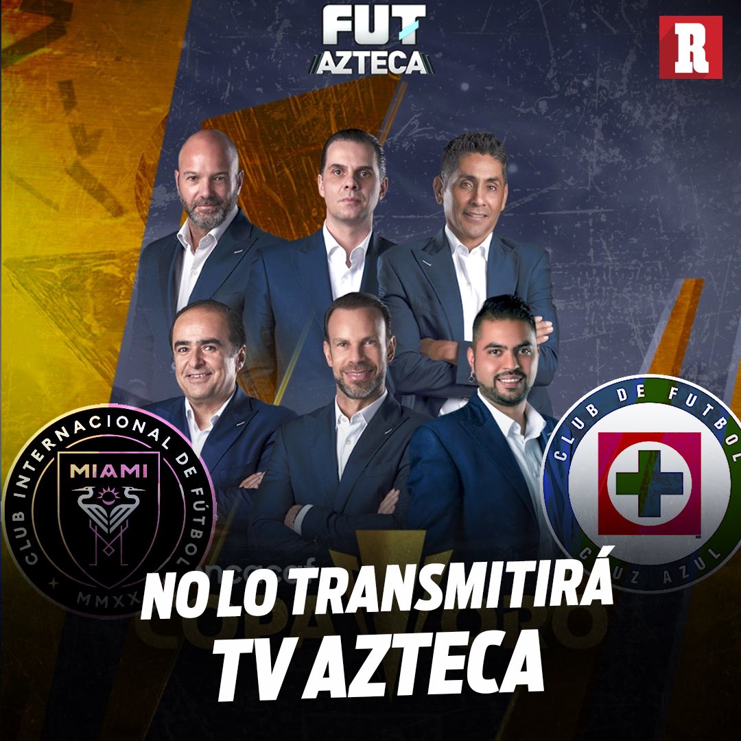 record_mexico's tweet photo. ¡Que siempre no!

Con información de @Carlos_Ponz pudimos saber que aunque Tv Azteca había anunciado que transmitiría el partido entre Inter Miami y Cruz Azul; AppleTv no cedió y será exclusivo de la plataforma.
TUDN adquirió los derechos pero solo para Estados Unidos 📺 https://t.co/v7LpAyvUNI