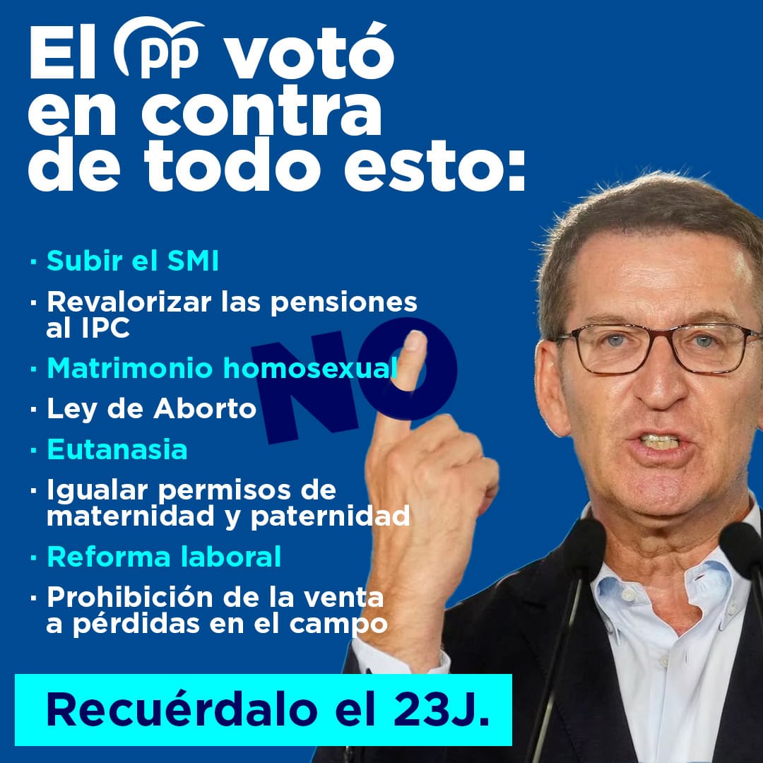Manuela_siempre's tweet photo. Ya que Feijóo hoy no se atreve a debatir en la tele pública en el #DebateFinalRTVE, recordemos todo a lo que el PP se ha opuesto estos años. Nos lo jugamos el 23J 📲 https://t.co/2VOwRrO31n