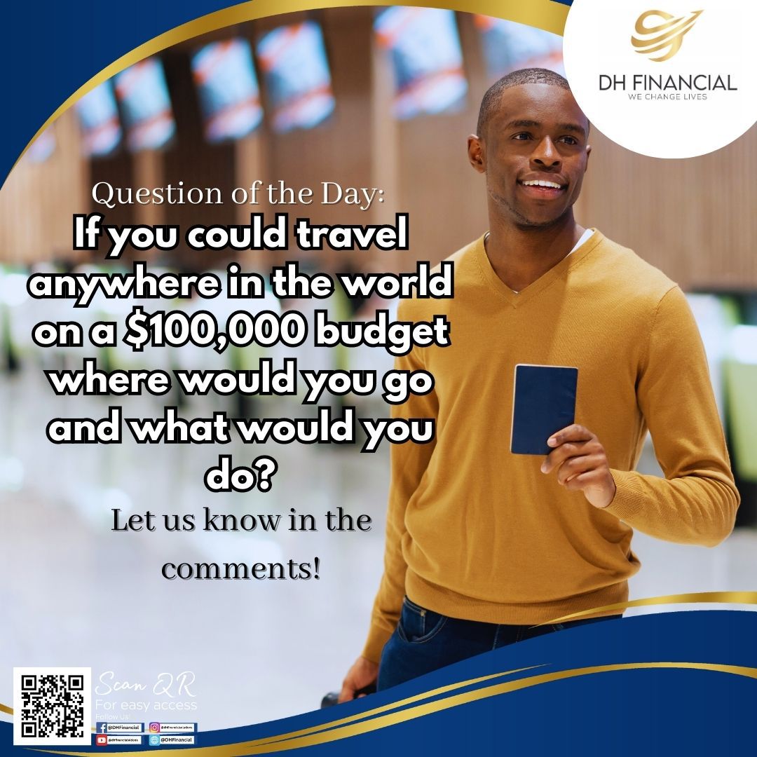 dhfinancials's tweet photo. Happy Wellness Wednesday! 

If you could travel anywhere in the world on a $100,000 budget where would you go and what would you do. Let us know in the comments below. https://t.co/jKZpfqzP1a
