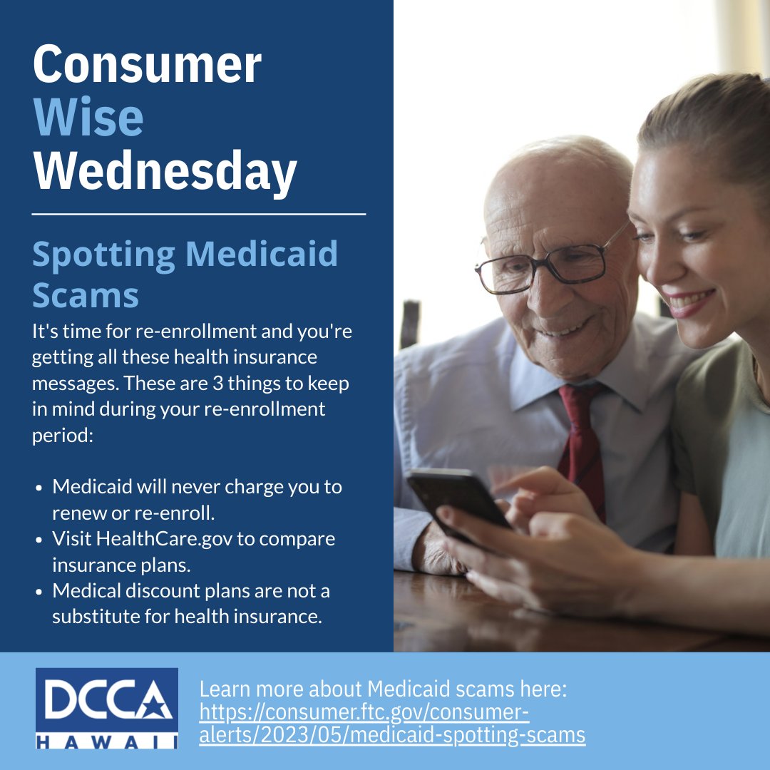 Medicaid recipients need to be aware of how scammers can target them during their re-enrollment periods. Protect yourself by reviewing the three (3) key things to keep in mind below. 

Read more at: consumer.ftc.gov/consumer-alert…