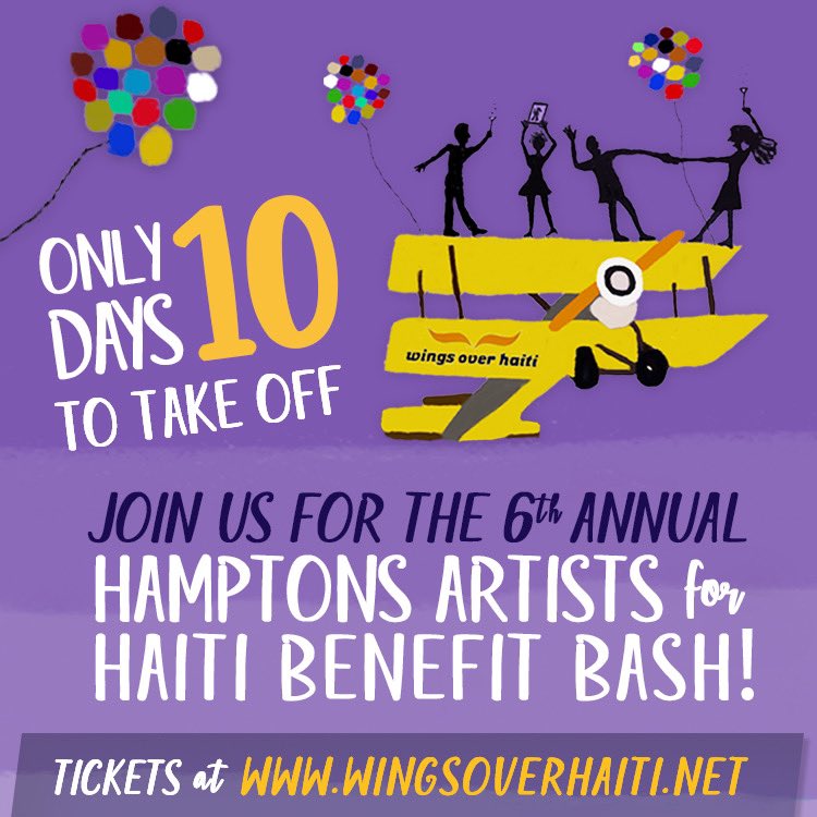 Only 10 MORE DAYS until the 6th Annual Hampton Artists for Haiti Benefit Bash! …. and it’s going to be the biggest one yet, get your tickets  🌟
#HAFH2023 #hamptonsartistsforhaiti #hamptons #event #fundraiser #haiti #education #nonprofit #newyork

eventbrite.com/e/hamptons-art…