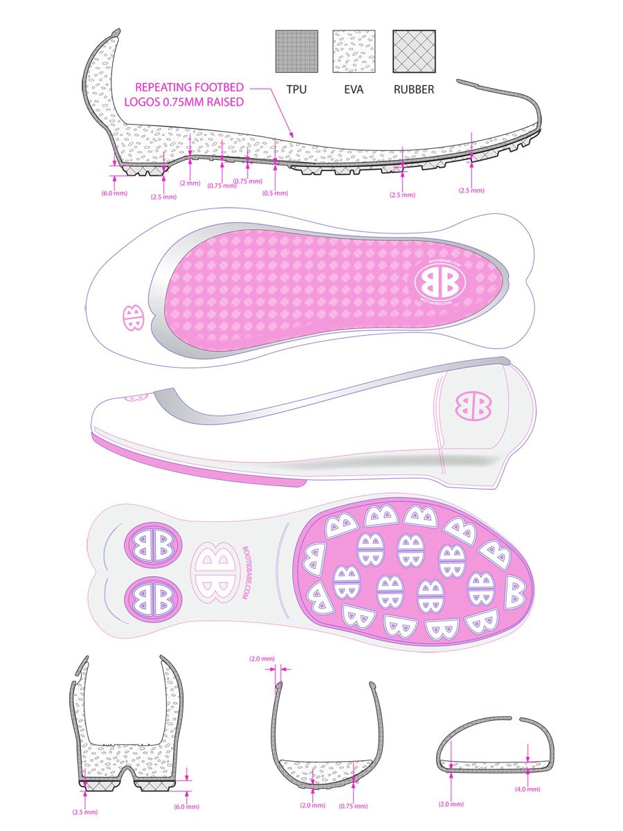 bootie shoe techpack - #shoes #footwear #shoedesign #footweardesign #bootiecore