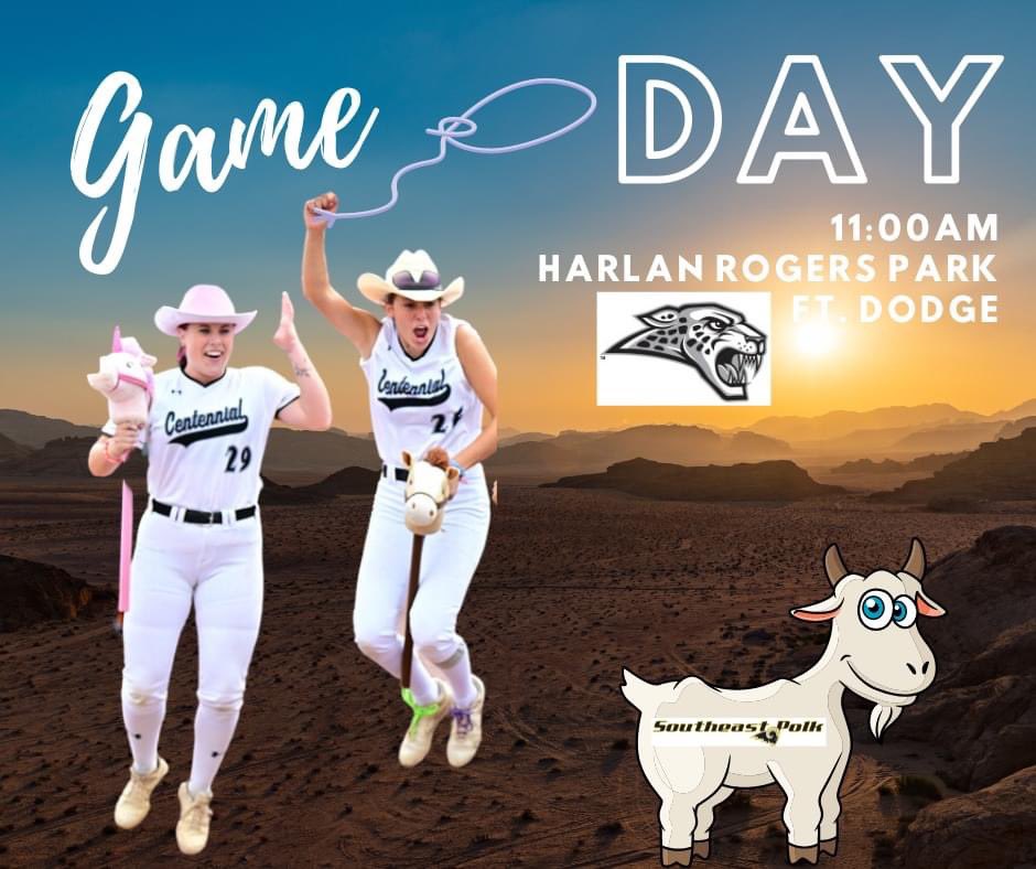 ACHSJagSB's tweet photo. Jags are riding off into the sunrise on their way to Ft. Dodge again this morning. โ This time we're fixin' to lasso-up the Southeast Polk Rams! ๐ค It'll be a showdown, but WE ARE READY. Saddle up and join us at 11:00am! ๐ด #getrad https://t.co/XRGsWL8TZb