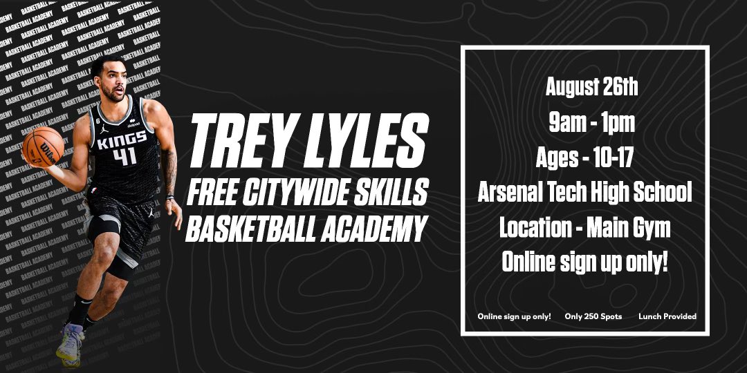 Indy make sure you reserve your spot today by clicking the link below. Note date change to August 26th!! eventbrite.com/e/trey-lyles-s…