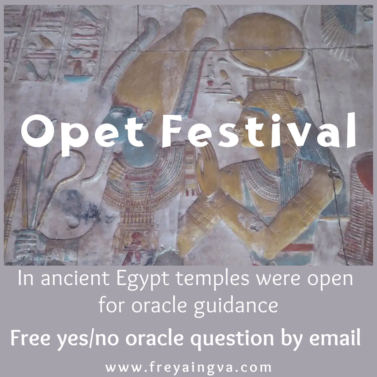 FreyaIngva's tweet photo. #Temples in #ancient #Egypt would be open to #honour the #OpetFestival & the #sacredmarriage of #IsisandOsiris
Email me a closed question, I'll reply for #free to #celebrate
#Opet #yesno #Karnak #Luxor #Thebes #Isis #Osiris #guidance #oracle #diviner #dowser #divining #dowsing https://t.co/DT7qA7yJyG