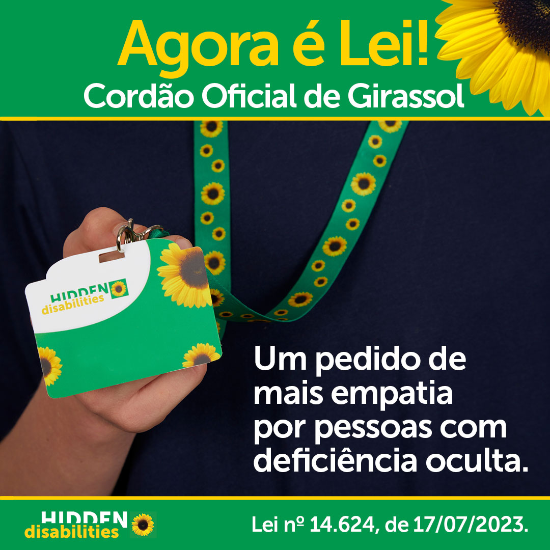 Hdsunflower_br's tweet photo. Agora é Lei! O Cordão Oficial de Girassol é um pedido de mais empatia por pessoas com deficiência oculta e representa um importante passo para a inclusão e conscientização. Junte-se a nós nessa jornada por um mundo mais acolhedor: https://t.co/DaDBMchPh6 💛 #CordaoGirassol https://t.co/kAtWaNme7K