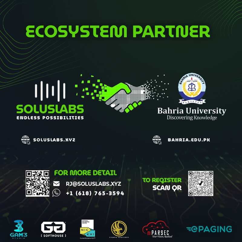 SolusLabsVC's tweet photo. 📢 Exciting Announcement! 🤝

We are pleased to Welcome @BIC_BUKC Bahria University Karachi Campus In @Solus Labs Hackfest 2023 South East Asia

#incubation #startups #fundraising #Web3Startup #HackFest #IncubationProgram #Entrepreneurship #Web3Revolution https://t.co/VpYtxYNvlT