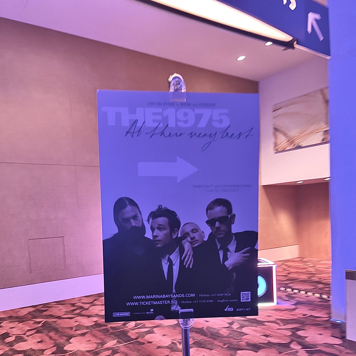 khiqal's tweet photo. the 1975: at their very best tour in singapore 
#takesover #mbs #expo https://t.co/31RJ1BGgTh
