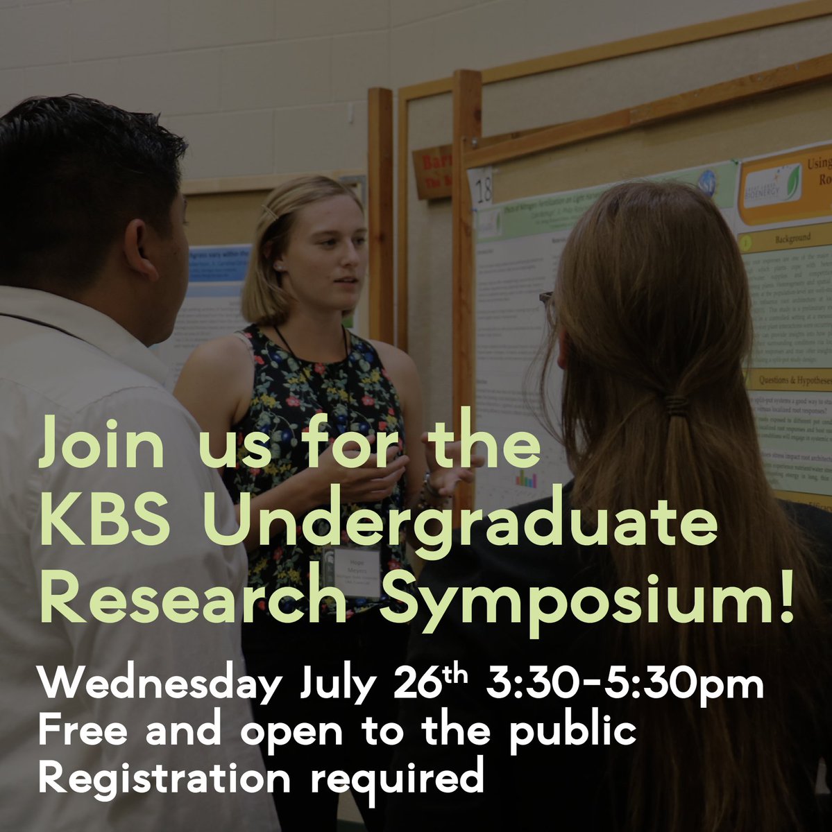 KelloggBirdSanc's tweet image. Wondering what KBS researchers and interns have been up to this summer? 🔬 🧪 Attend the 2023 #MSUKBS Undergraduate Research Symposium, Wed July 26 3:30-5:30pm! The event is free and open to the public. Register here by July 23: buff.ly/3K5K8c9