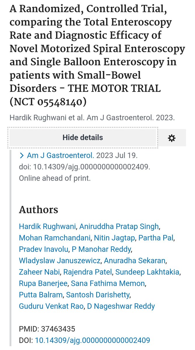 fathima_memon's tweet photo. Yet an another intriguing research paper from our AIG Clinical Research Department published in #AmericanJournalOfGastroenterology
#TheMOTARTrial

#HardWork paid off @drhrr @MDinternalmed @miNitinjagtap @drmohanjr 

Link
10.14309/ajg.0000000000002409 https://t.co/sLUxIQmsOv