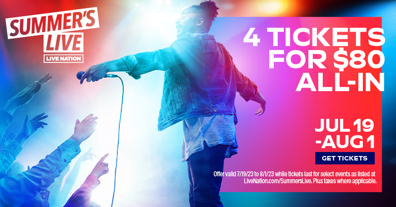 ☀️SUMMER'S LIVE IS HERE☀️
Get 4 Tickets for just $80 All-In now through August 1st. There's still plenty of summer left to get your LIVE on!
Grab yours before they're gone! 🎟️ bnhp.us/2u3
