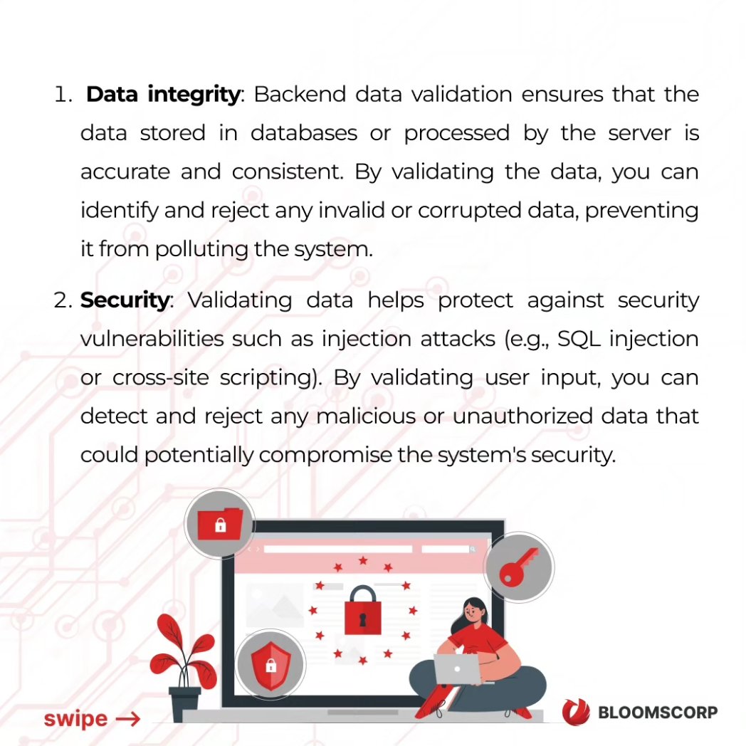 bloomscorp's tweet photo. 🔒 Why data validation is important? 🧾

#WebSecurity #DataValidation #DigitalGuardians #StaySecureOnline #DataIntegrity https://t.co/3K9OD4t0UW