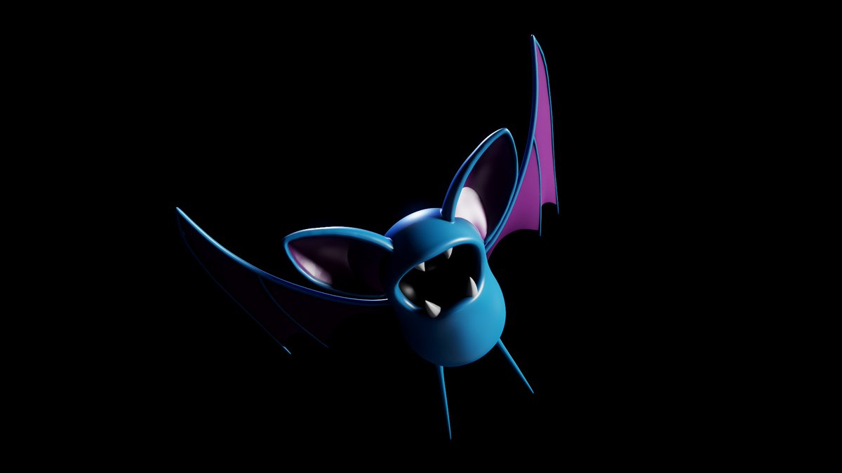 DavidRodrArt's tweet photo. El señor @Gabrien_ ha empezado hace poco un randomlocke y me ha tocado ser un zubat, así que se me ha ocurrido hacer un modelo sencillito ^^ https://t.co/5DffdJghDe