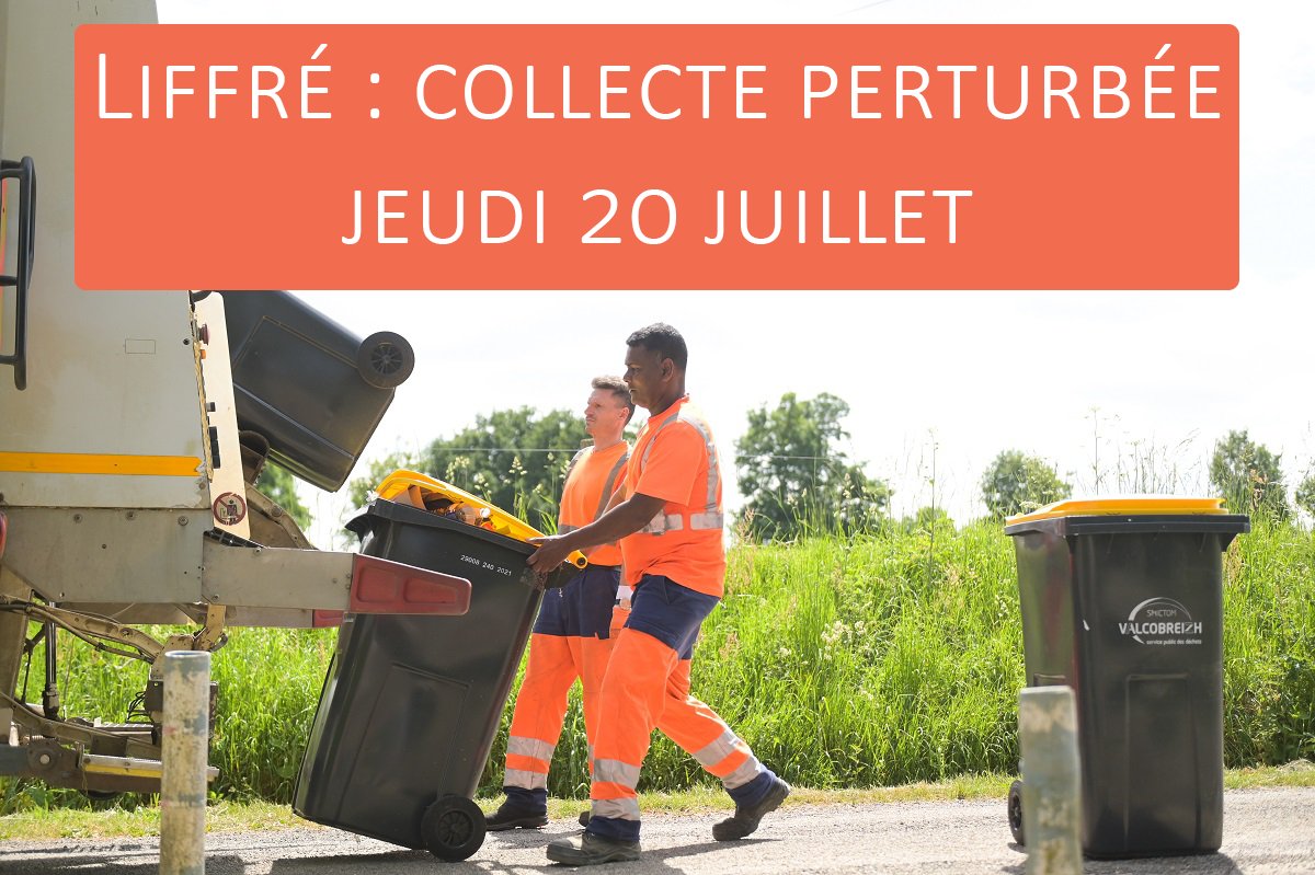 valcobreizh's tweet photo. A #Liffré, la collecte du tri sélectif (bacs jaunes) sera perturbée jeudi 20 juillet. La #collecte sera effectuée uniquement pour l’agglomération mais pas pour la campagne. Pour les lieux-dits concernés, la collecte sera effectuée le lendemain vendredi 21 au matin. https://t.co/WWfXXjsJjk