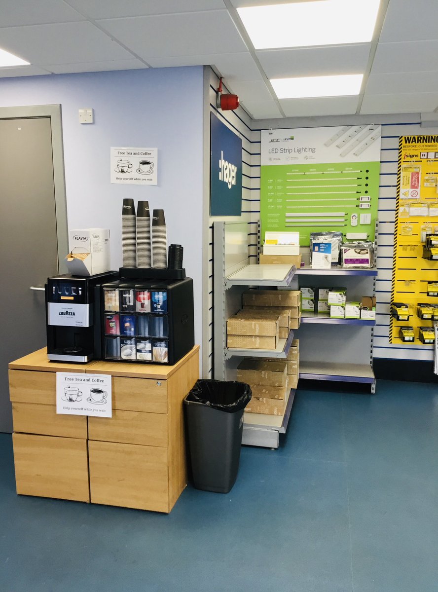 We now have a coffee machine at our Trade Counter (6 Cultins Road, Sighthill EH11 4DG) ☕️ Come visit and help yourself to tea, coffee, hot chocolate, mocha and latte to take away!