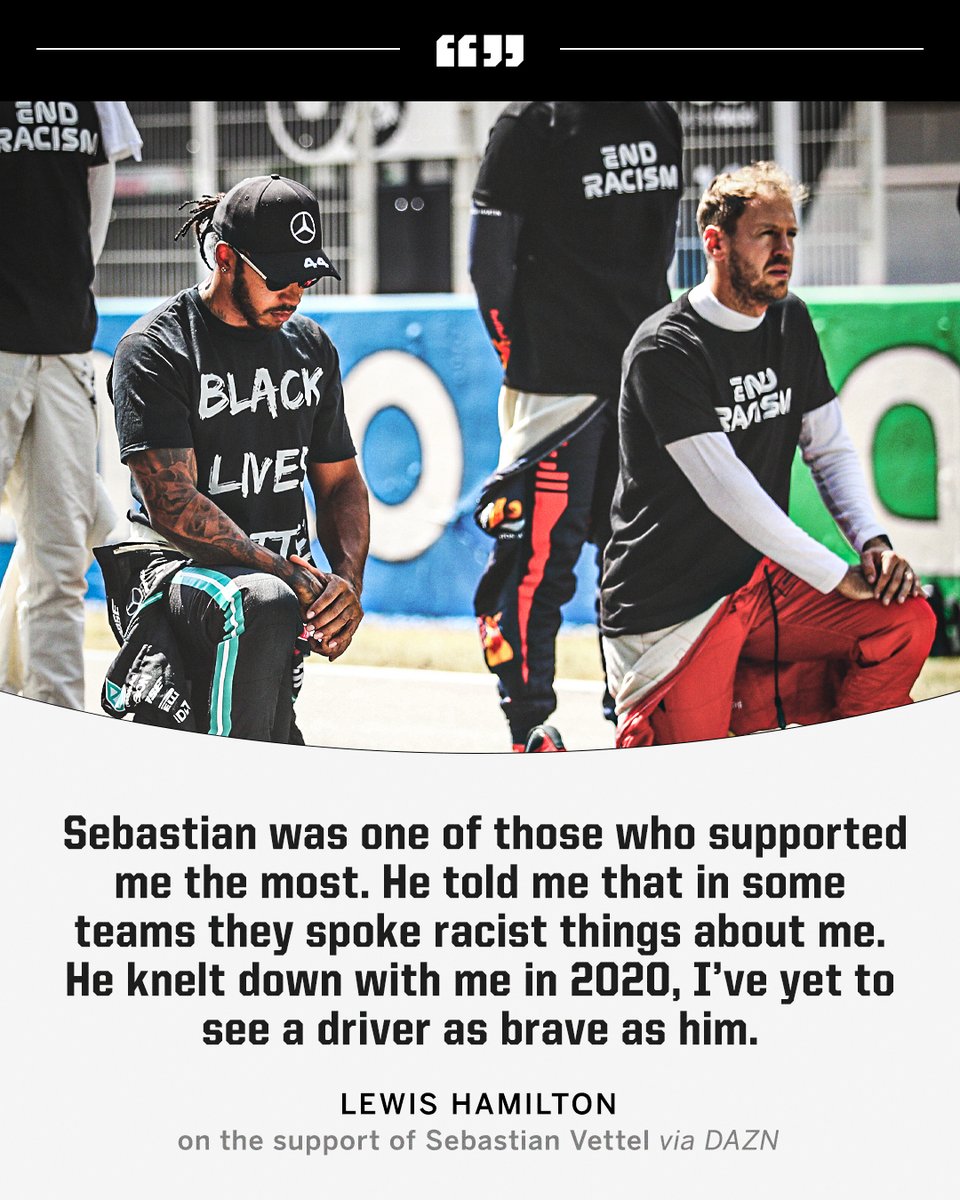 ESPNF1's tweet image. Lewis has spoken about how supportive Seb was 🖤