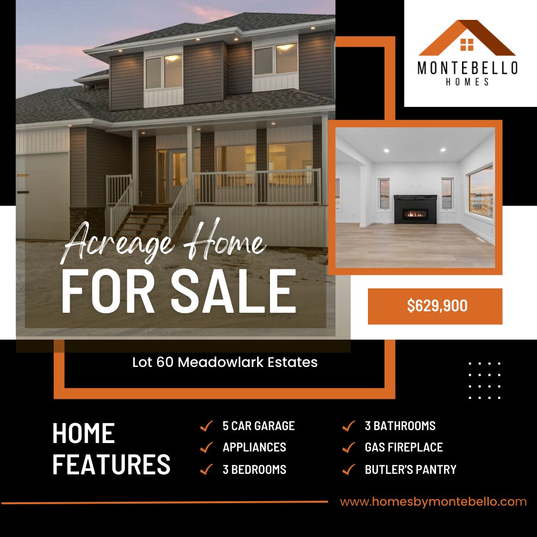 MH_Saskatoon's tweet photo. Acreage living 20 minutes East of Saskatoon! With its spacious layout and thoughtful design, every detail has been carefully curated to enhance your acreage living experience. Give us a call to view this home in person. (306)-371-4663
🛌 Bedrooms: 3
🚽 Bathrooms: 3 https://t.co/AUaIZ7VBlW