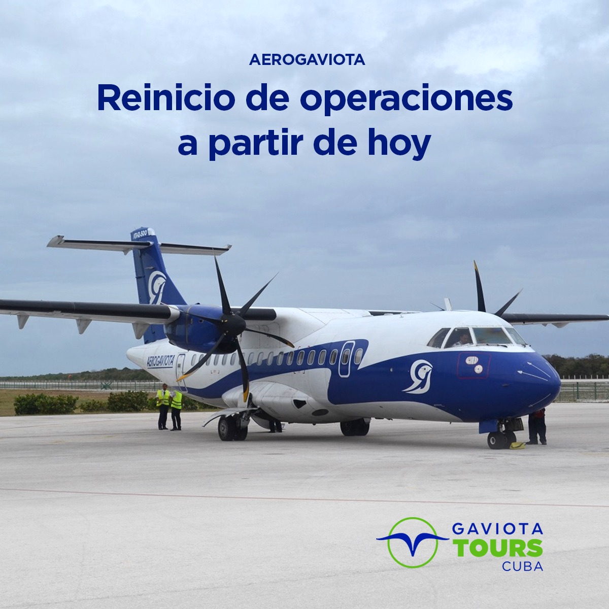 New Post #GaviotaActual
A partir de hoy se reanudan las operaciones con @Aerogaviota hacia nuestros diferentes destinos.
Más Info👉gaviota-grupo.com/news/184 
@GaviotaToursCu
#GaviotaToursCuba #DestinosGaviota #CubaÚnica #enjoycuba #varadero #cayococo #cayosantamaria #havana