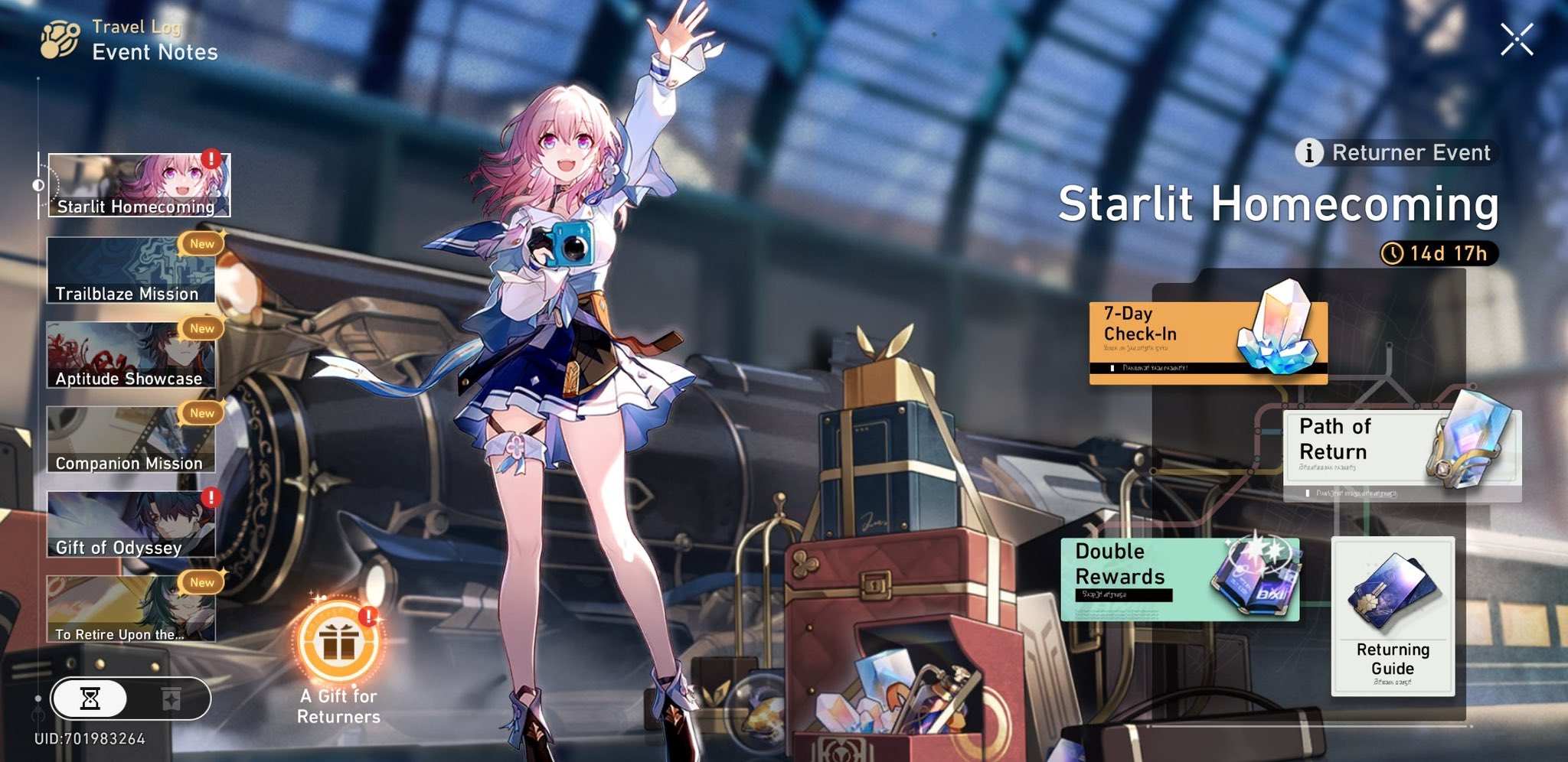 Daily check-in Honkai: Star Rail