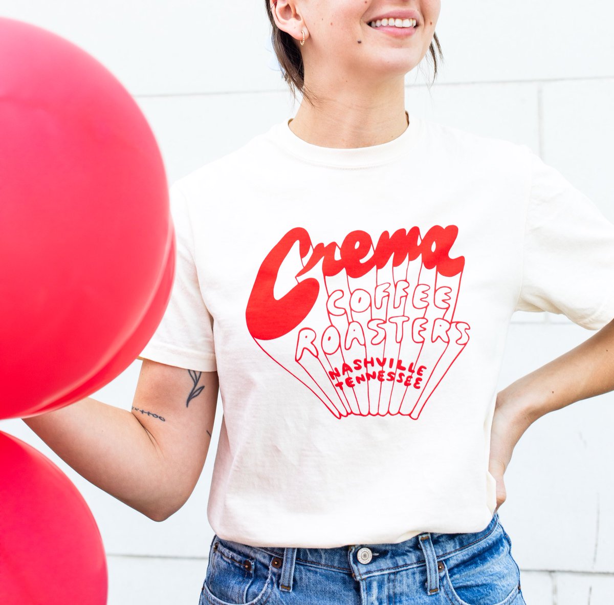 These sweet Crema tees are back in stock ‼️🎈 Designed by <a href="/matt_lehman/">Matt Lehman</a> and printed by our friends at Grand Palace Silkscreen, these tees are the perfect addition to your summertime wardrobe 🌞

Shop tees here ➡️ crema-coffee.com/shop2/crema-pa…