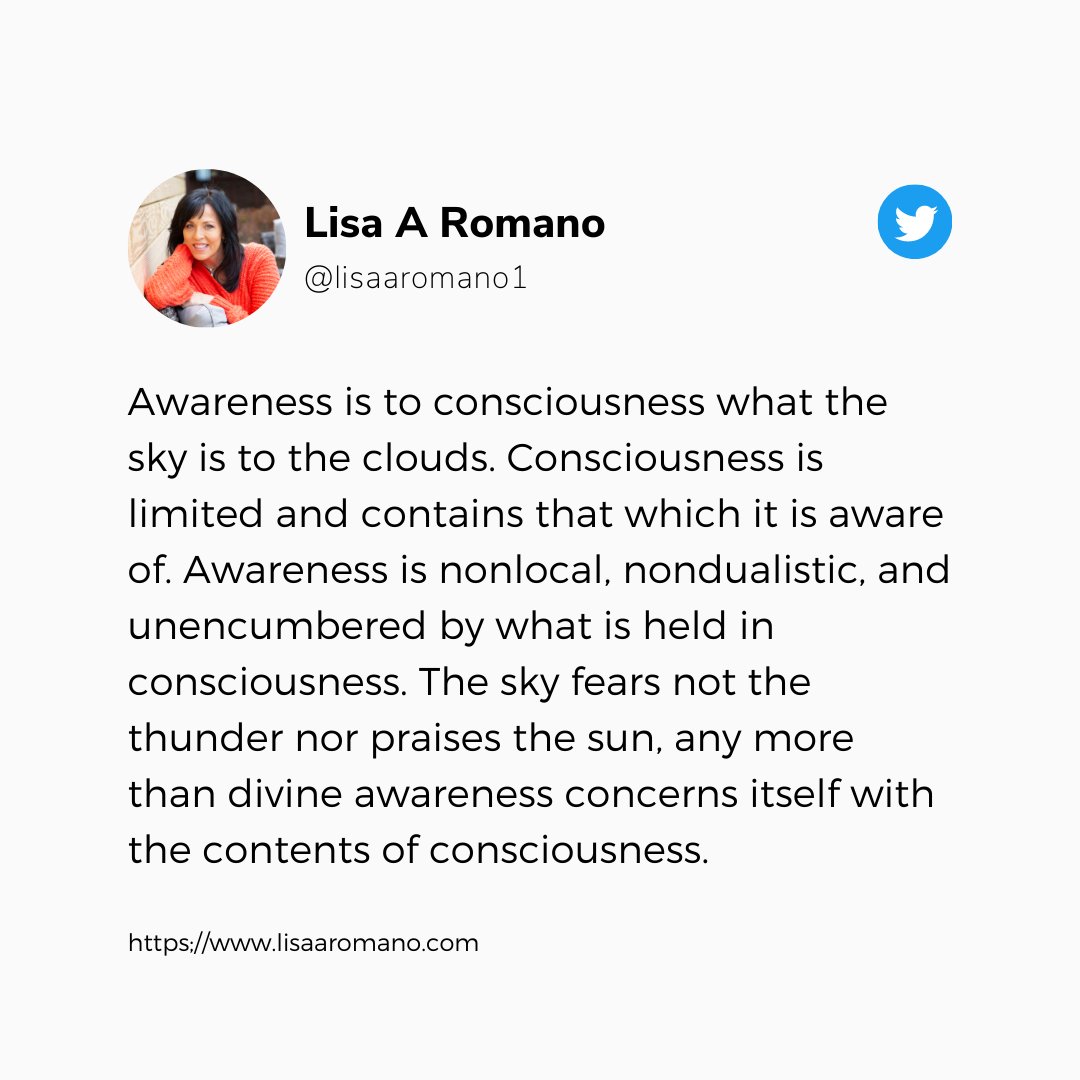 lisaaromano1's tweet photo. In this vast journey of self-discovery, I've come to realize that awareness is the key to understanding ourselves and the world around us. #awareness #lisaromano #love #mindfulness #mentalhealth #consciousness #meditation https://t.co/i75JiGAHna
