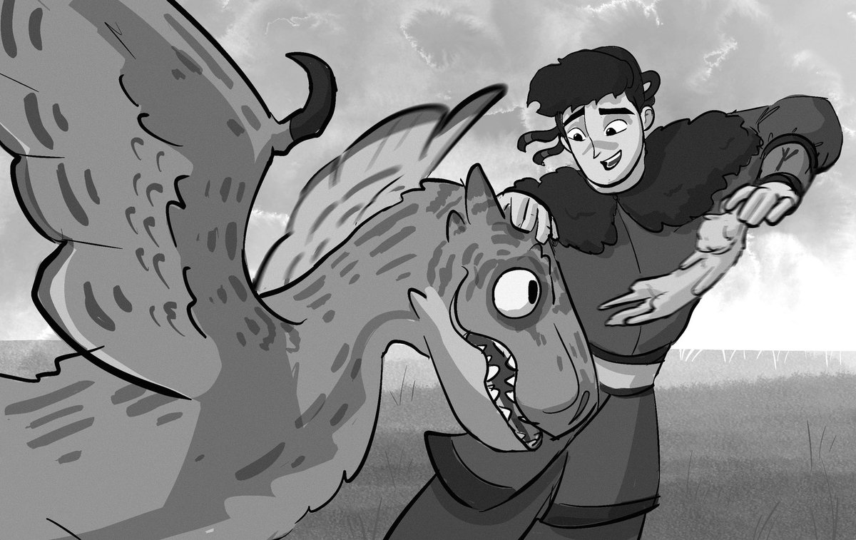 bguclumen's tweet image. How to train your young dragon. A concept from my new webcomic project.
