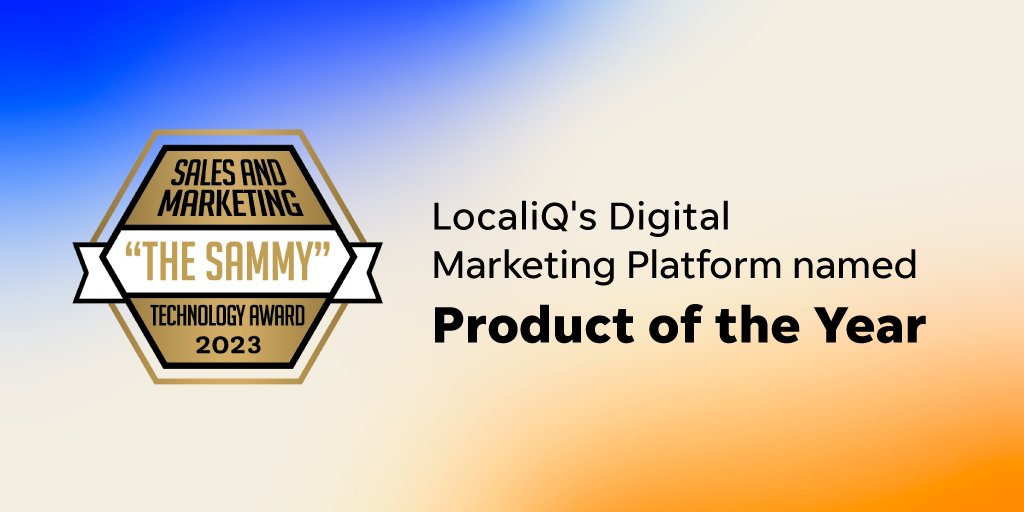 USAT_Network's tweet image. We are ecstatic to be named Product of the Year in the 2023 Sales and Marketing Technology Awards program, presented by @BigAwards! This #sammy honors #AdvertisingTechnology that helps solve the challenges orgs have connecting with prospects.

Learn more➡️ localiq.com/blog/localiq-w…