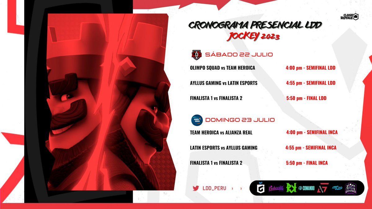 LDD 🇵🇪 (@ldd_peru) on Twitter photo 🏟️ CRONOGRAMA PRESENCIAL LDD
Este fin de semana la Comunidad 🇵🇪 disfrutará de dos presenciales de gran calidad donde se disputará los títulos de <a href="/LDD_PERU/">LDD 🇵🇪</a> y <a href="/CopaIncaLDD/">COPA INCA 🇵🇪</a>
La <a href="/DirectivaLDD/">DIRECTIVA LDD 🇵🇪</a> ha nombrado como Director del evento a <a href="/Anibal_072/">Anibal Arca</a> junto al gran <a href="/reyjoseant/">reyjoseant</a>
#EstoEsLDD🔥 🏟️ CRONOGRAMA PRESENCIAL LDD
Este fin de semana la Comunidad 🇵🇪 disfrutará de dos presenciales de gran calidad donde se disputará los títulos de <a href="/LDD_PERU/">LDD 🇵🇪</a> y <a href="/CopaIncaLDD/">COPA INCA 🇵🇪</a>
La <a href="/DirectivaLDD/">DIRECTIVA LDD 🇵🇪</a> ha nombrado como Director del evento a <a href="/Anibal_072/">Anibal Arca</a> junto al gran <a href="/reyjoseant/">reyjoseant</a>
#EstoEsLDD🔥