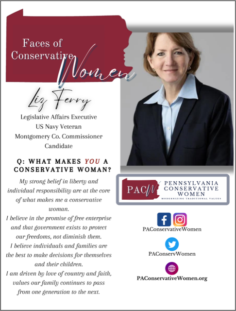 PAConservWomen's tweet photo. Faces of Conservative Women, Liz Ferry https://t.co/o9lgABBWH5