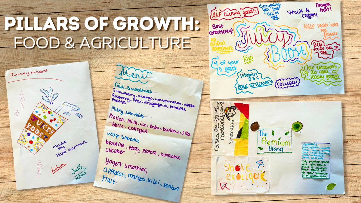 lancsfutureu's tweet photo. Here's a look at some of the students work from the Pillars of Growth sessions we've hosted. ๐ธ
Some fantastic smoothie ideas that we've absolutely love to try! ๐ง
#Pillarsofgrowth https://t.co/eBxdHEQhsJ