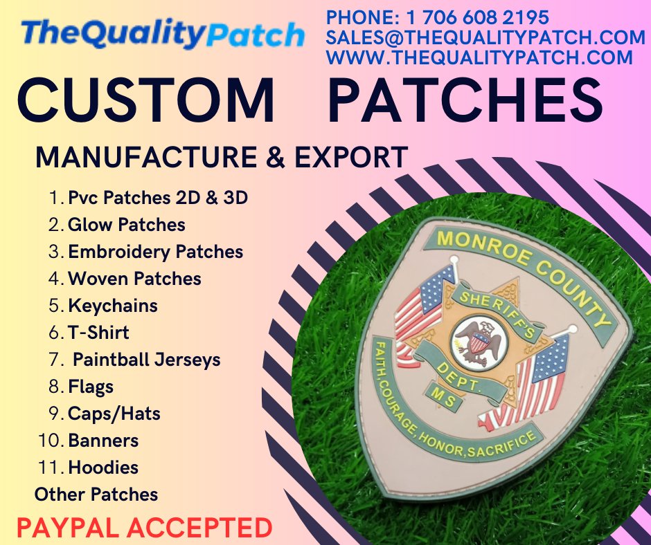 #CustomPatch #CustomPatches #Embroidery #QualityPatches #PatchDesign #CustomApparel #EmbroideryArt #PatchLove #PatchGoals #CustomDesigns #PatchPerfection #PatchInspiration #PatchLovers #pvcpatches #2dpvcpatch #3dpvcpatches #glowpatches #embr