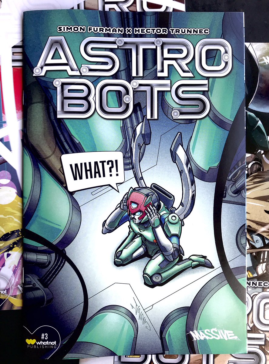 Here’s @CWingsyun ‘s Astrobots cover in print! Best issue thus far, loving the incredible mech designs in this series!