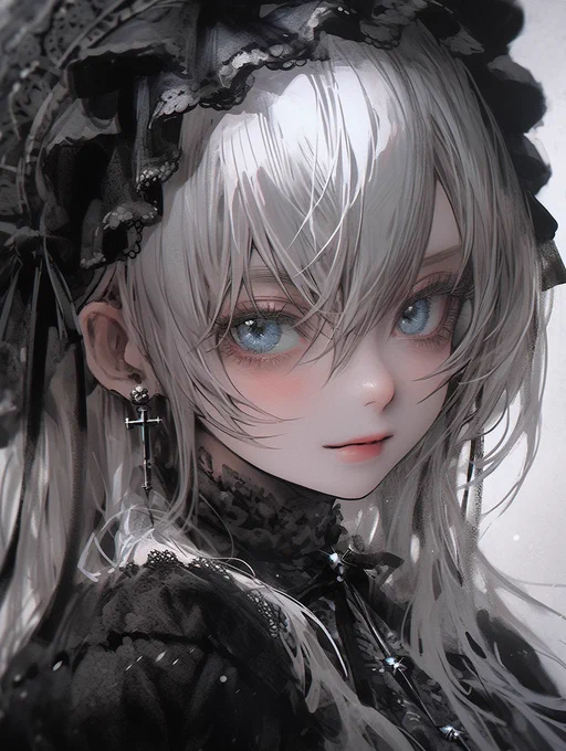 nijijourneyを初めて使ってみたら ツルツルお肌の美少女が出てきた midjourneyと違ってgothic loritaが使えるのは助かる 肌の露出が少ないのも好印象 #nijijourney #AIart
