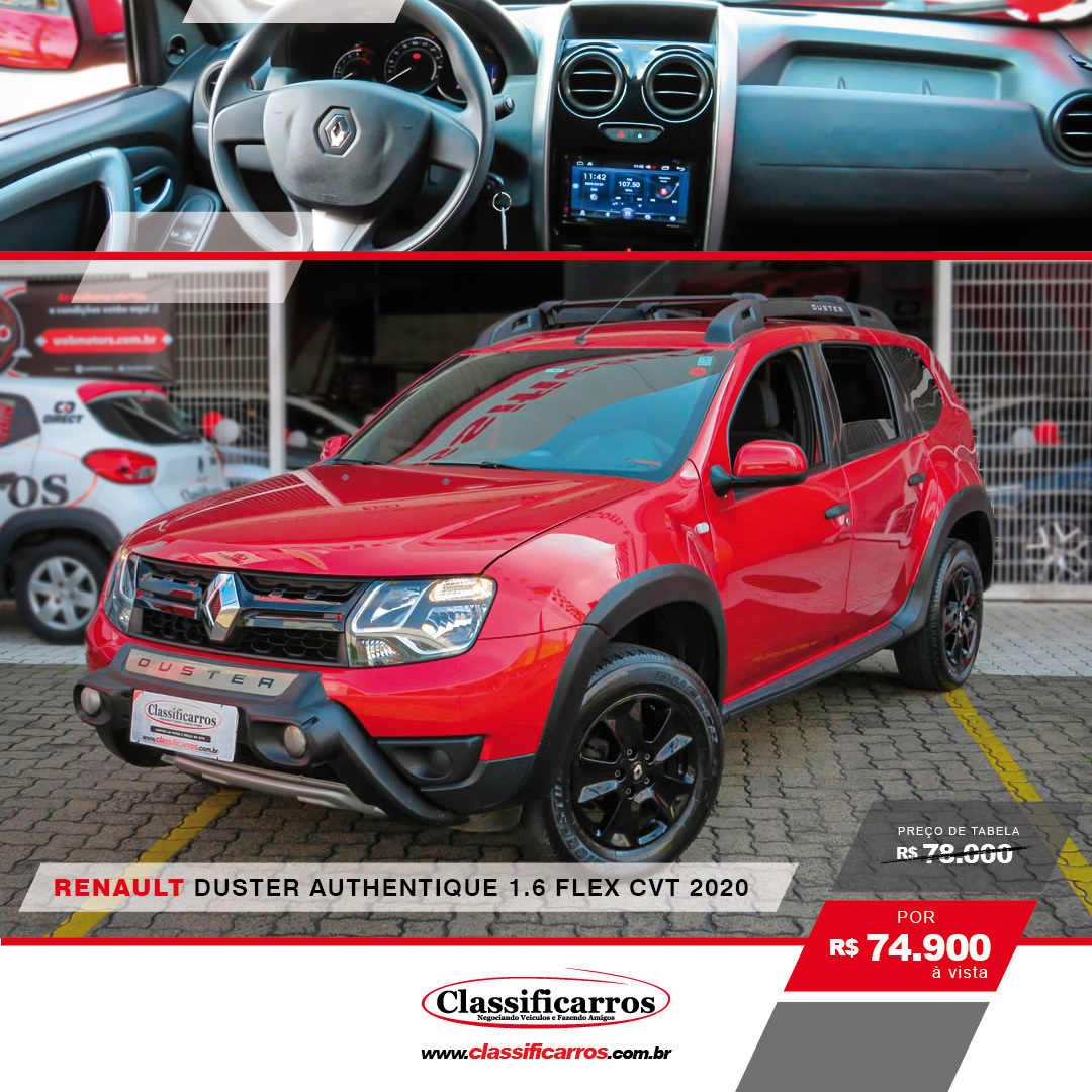 classificarros's tweet photo. Se você procura o melhor custo x benefício e não abre mão de conforto e qualidade, o #RenaultDuster é uma das melhores opções.
#SUV que oferece ótimo espaço interno e ainda conta com o elogiado câmbio #CVT 
.
📍- Loja em #Campinas
☎- (19)3243-6665
📲- (19)99122-9804 #whatsapp https://t.co/zgC2Zb7ENT
