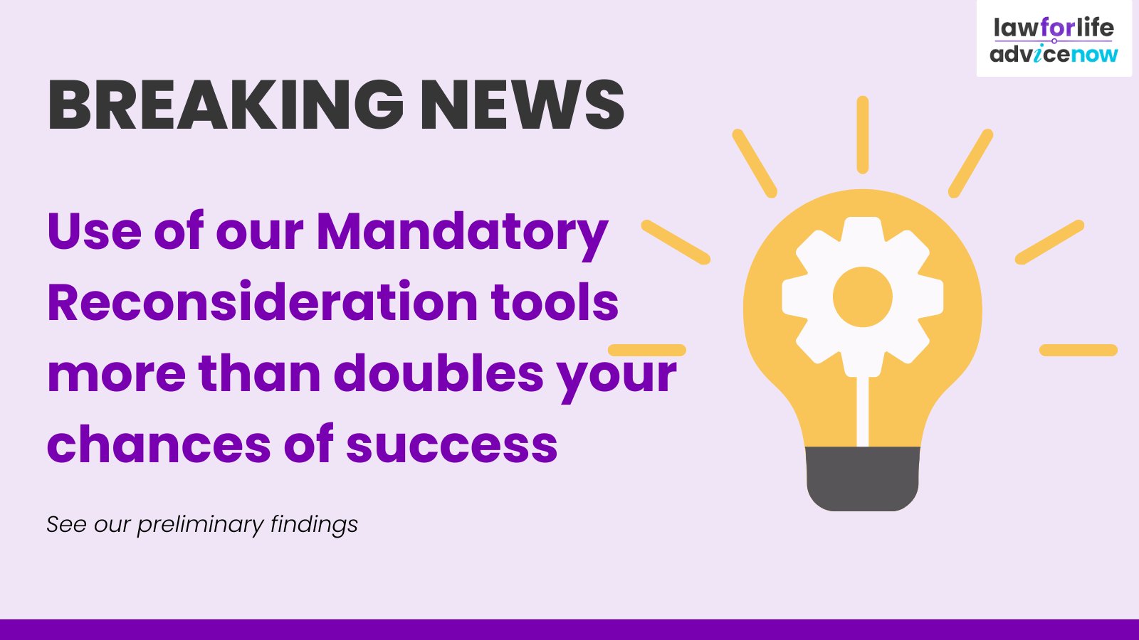 Law for Life (Advicenow) on Twitter "Our preliminary findings shows