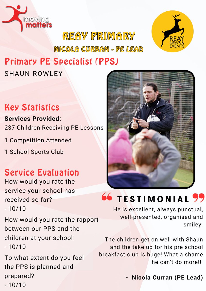 moving_matters1's tweet photo. @MovingM_shaun had big shoes to fill this year but has done an outstanding job @ReayPrimary 

Check out the fantastic feedback from @MissCurranReay 

A pleasure as ever to work with the school and we look forward to 2023-24.

Have a great summer all. https://t.co/4qDwE2ul40