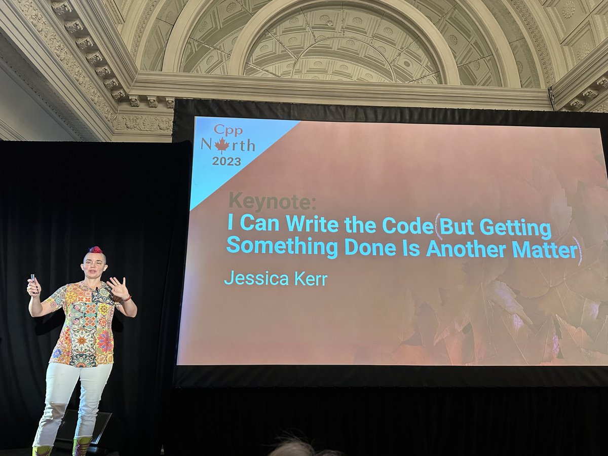 ciura_victor's tweet image. Software is made out of… people. 😄
A talk on getting stuff done - by @jessitron at @CppNorth

#CppNorth 🍁