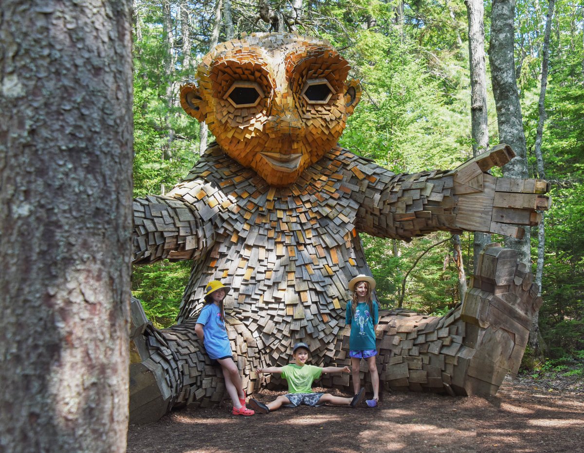 MaineGardens's tweet photo. Something big is still going on at the Gardens—our Giant Trolls have already greeted thousands of guests this summer, and now they’re ready to meet you.

Advance tickets are the best way to get your preferred visit date. Get yours here: https://t.co/6BZo9LNhmw https://t.co/DX5mkPTg3J