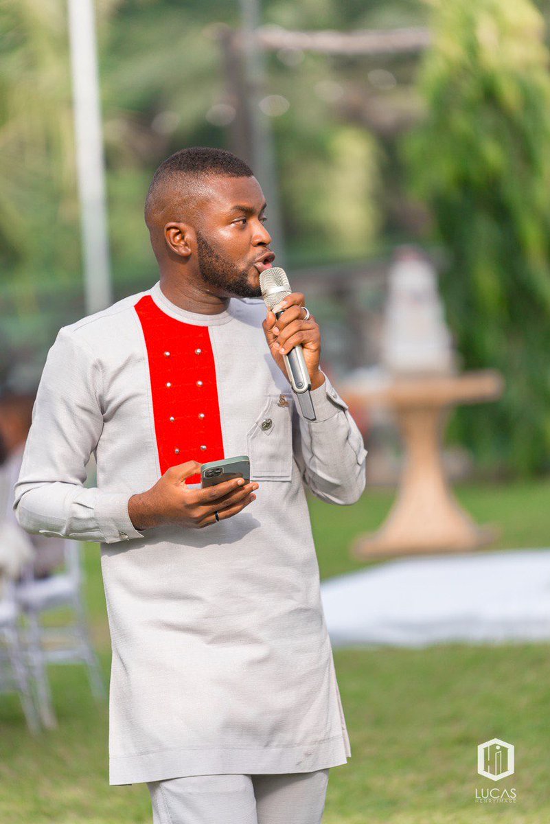 I don’t remember what I was saying; but I bet it was something about the wedding jollof! 

#EventHost
#WeddingMC
#KomNation
Costume by @Smart Trendz : 024 822 5637
