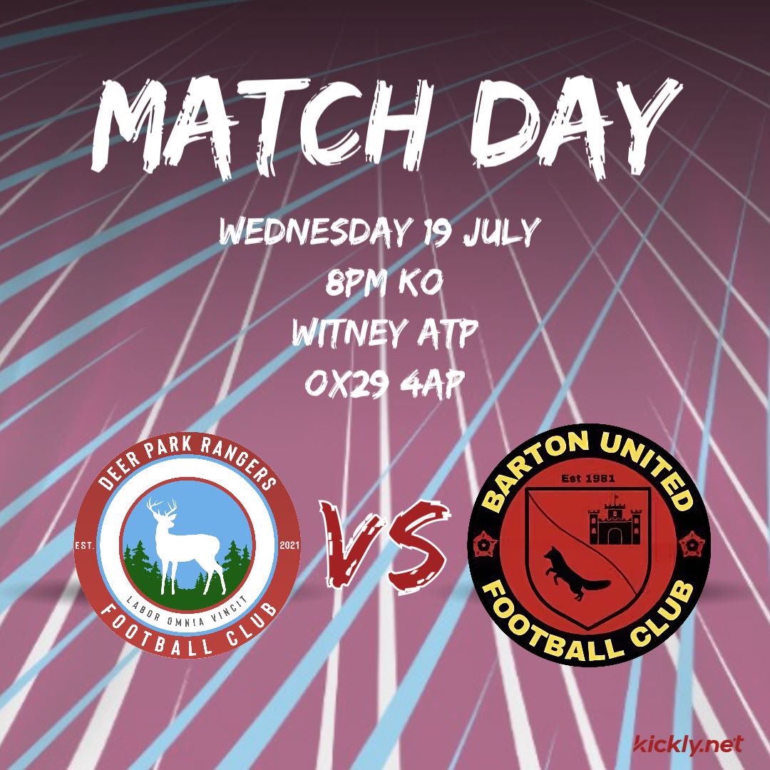DPR_FC's tweet photo. 🔵 Matchday 🟣
🆚 @Bufc1981
⏰ 20:00 K/O
📍 OX28 4EH
🏆 Pre-season Friendly
#WeAreDPR

Sponsored by HME Carpet and Flooring https://t.co/QdiwgEyUJs