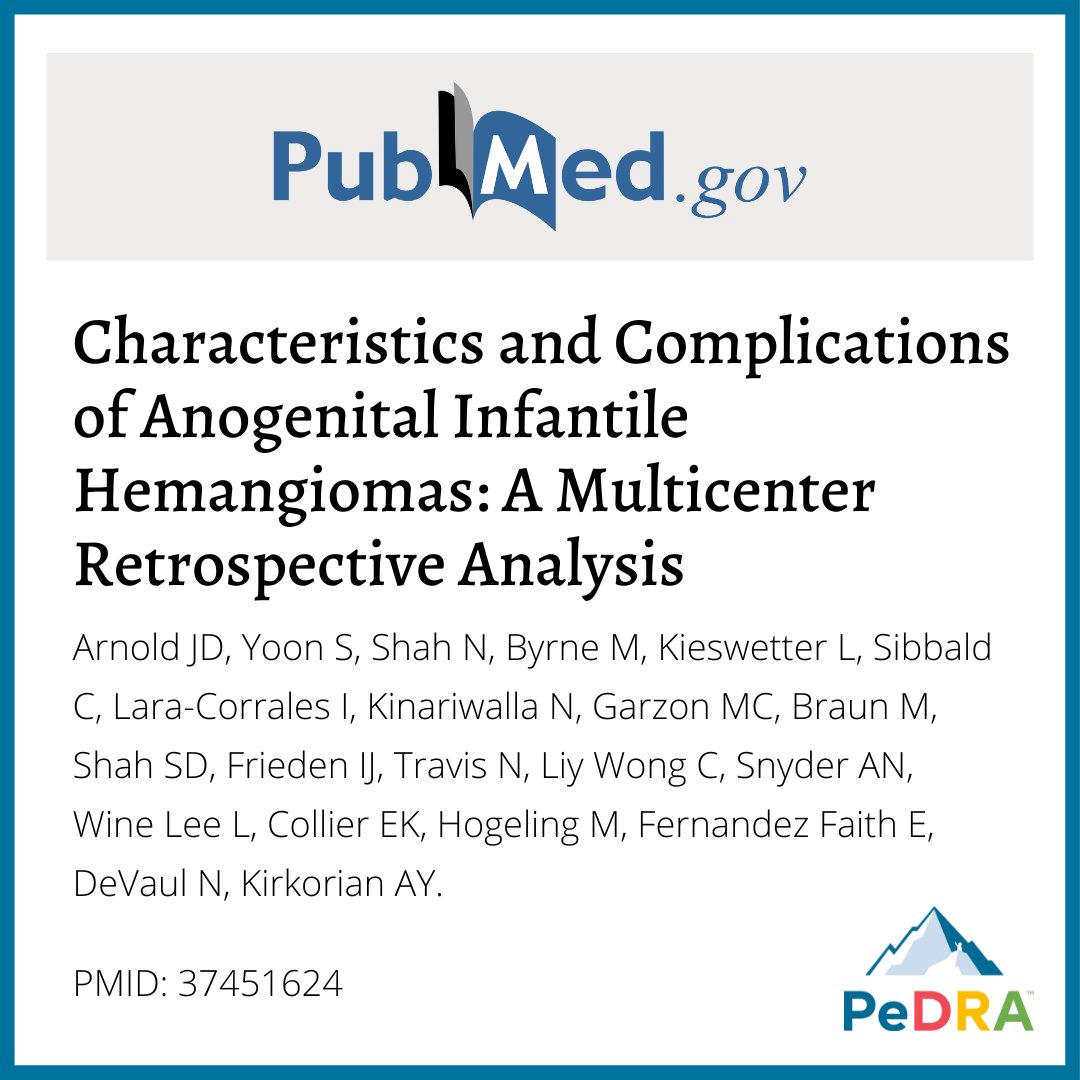 New PeDRA publication in @JAADjournals 🎉🎉🎉

Direct Link ➡️ pubmed.ncbi.nlm.nih.gov/37451624/

#PeDRA #pedraresearch #PeDRApub #dermatology #pedsderm #dermresearch #LUMBARsyndrome #congenitalanomalies #genitaldevelopment #infantilehemangiomas #hemangiomas #ulceration #vascularanomalies