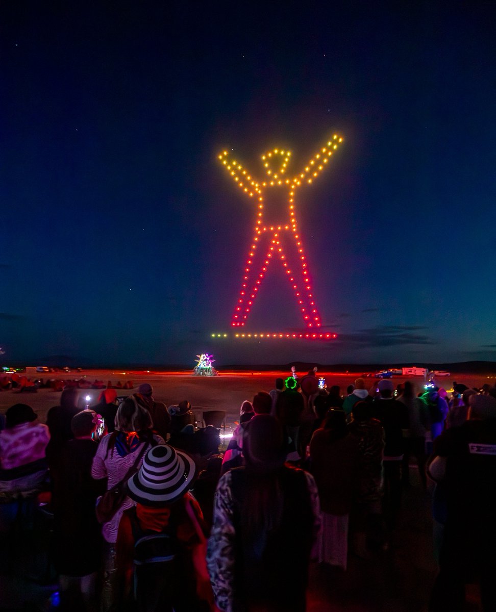 element11utah's tweet photo. For the first time in our history, we bid farewell to the traditional effigy burn and welcomed a breathtaking drone and firework show that left us in awe! 💥✨

Have feedback? Give it to us! 
https://t.co/vwJtnF95HM

📸: Aaron Glassman https://t.co/AJwDHSZV7h