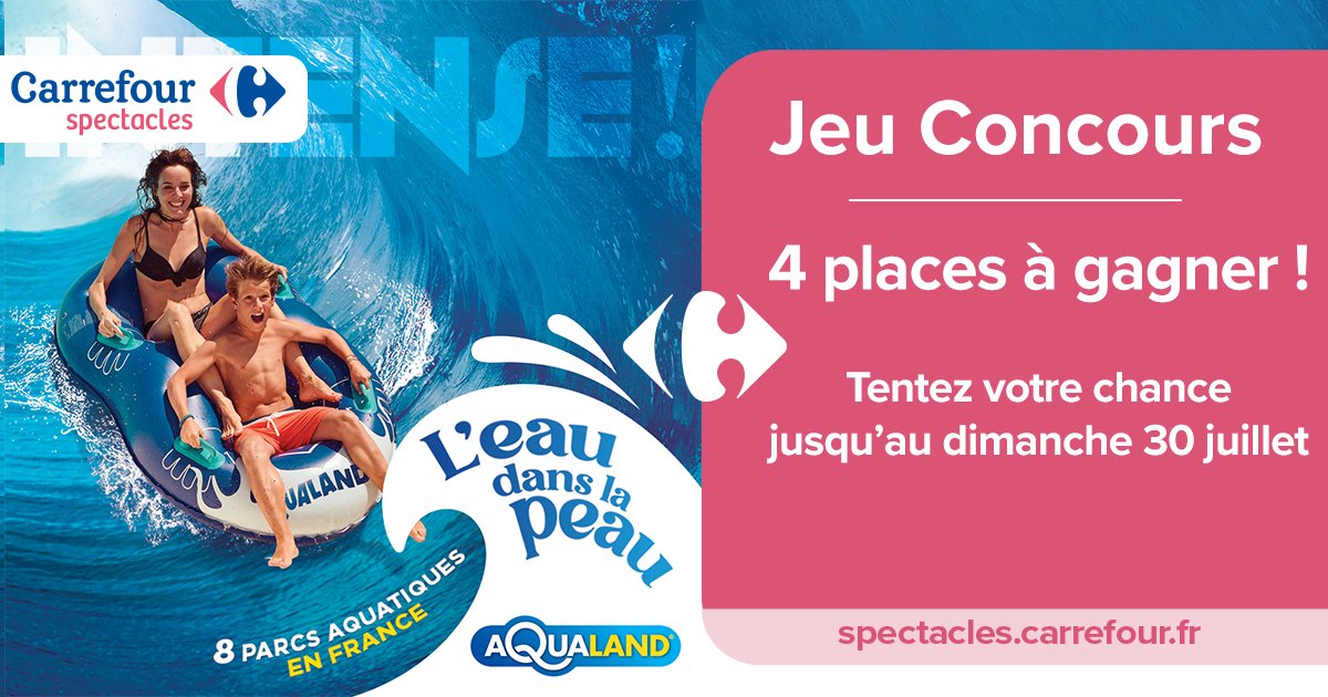 Carrefour_Spect's tweet photo. [🛝#Jeuconcours🛝]    

Tentez de gagner 4 billets Aqualand pour profiter du parc aquatique cet été !

Pour participer :  
➡️Suivre @Carrefour_Spect 
🔁Retweet ce post   

📆Tirage au sort le 30/07 https://t.co/Ar3yg1hS6i
