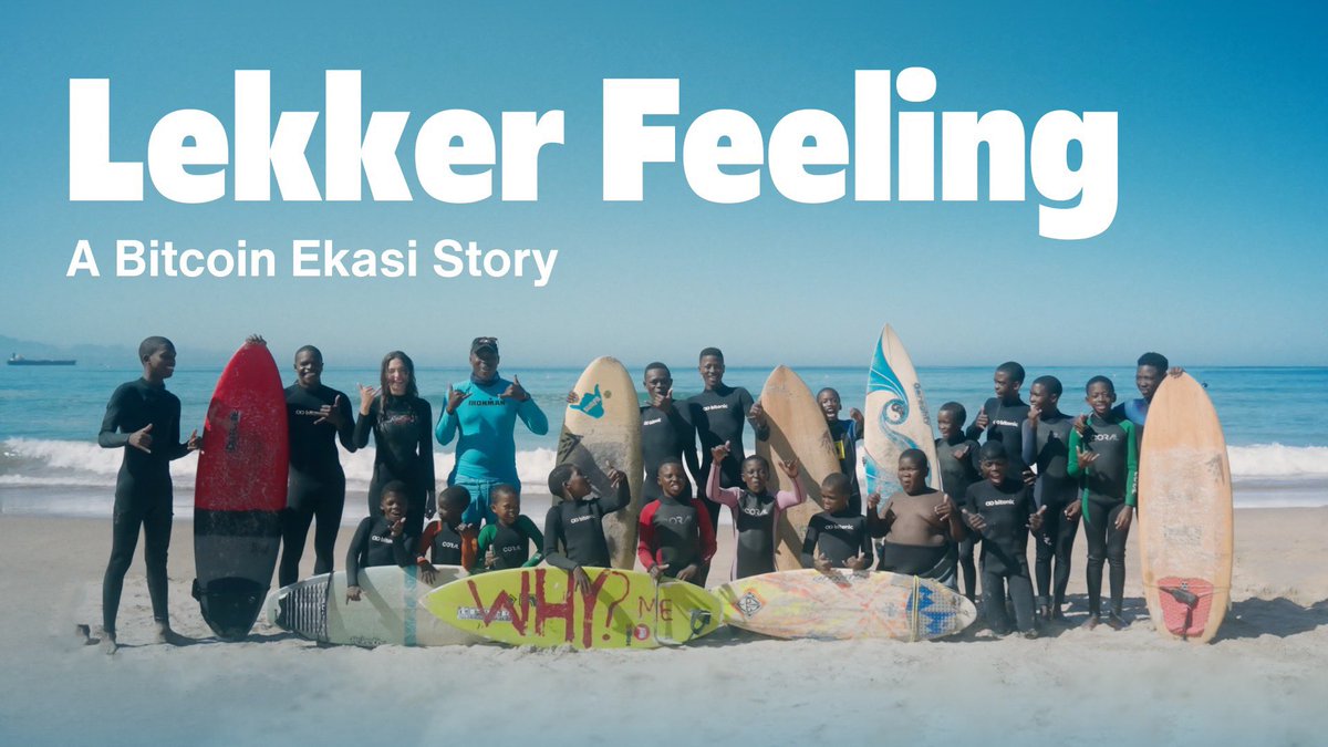 Lekker Feeling is now live on YouTube!

This short film is about hope and I am so incredibly proud of it.

We are looking to raise 1 BTC for <a href="/BitcoinEkasi/">Bitcoin Ekasi</a> to support the renovation of its facilities in Mossel Bay, South Africa. 

Instructions on how to donate directly are