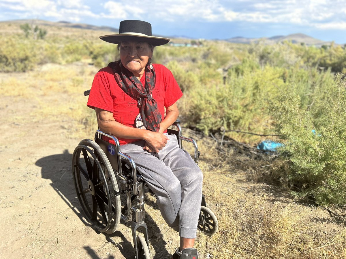 Songstress28's tweet image. Paiute Elder Dean Barlese is being charged in a civil suit by Lithium Americas Corp (a Canadian mining company) with acts including civil conspiracy, trespassing and tortious interference. 
That’s “trespassing” in his own ancestral lands. He was protecting a sacred site in…