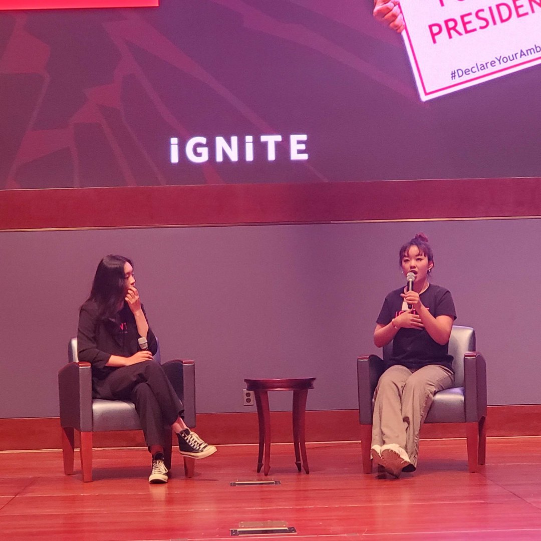 "Treating politics as a mutually educational opportunity has gone a long way toward helping me connect with legislators and other advocates."

Esther and Fiona are on the front lines fighting for period equity and sharing their experience with #YoungWomenRun participants!