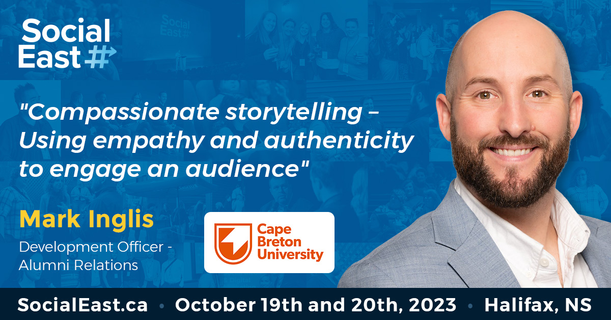 ‼️ Speaker Alert ‼️ 

Join Mark to explore how storytelling can be approached with sensitivity and empathy, allowing us to connect with our audience and subjects on a deeper emotional level.

Get your tickets for #SocialEast 2023 now! 

socialeast.ca