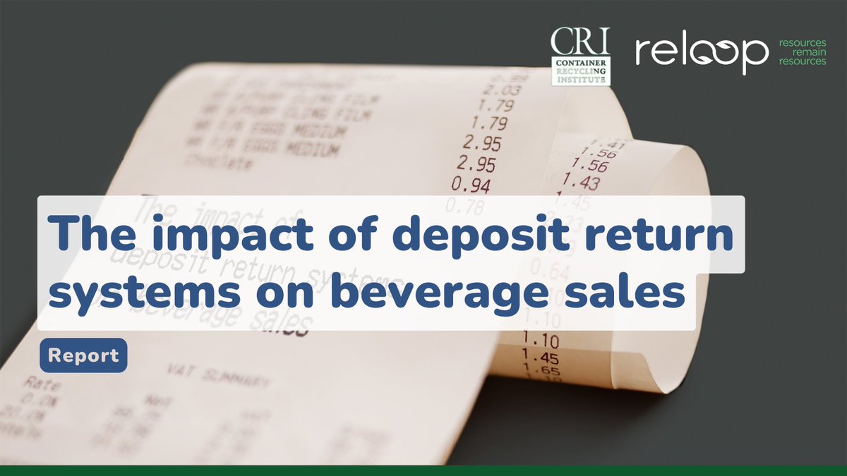 reloop_platform's tweet photo. 📢 Today, we're excited to unveil our new report on the impact of deposit return systems on beverage sales. Dive into the findings and discover the real impact. (Hint: It's not what industry opponents are saying.) 

Download the report here ➡️ https://t.co/QqyjaZYMiW https://t.co/XAE8at8zbO