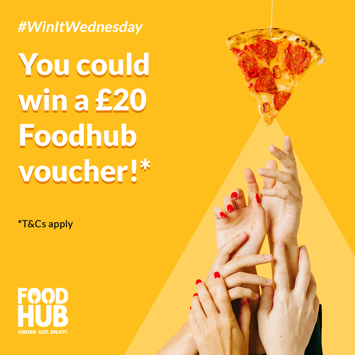FoodhubUK's tweet image. 🎉🎉🎉 GIVEAWAY ALERT 🎉🎉🎉

Hurry! The competition ENDS TODAY! 

1. Share this post with #CheaperOnFoodhub
2. Three lucky followers could win £20 Foodhub voucher each!✨😋
*T&amp;amp;Cs in comments

#FoodhubWinItWednesday #WinItWednesday #ContestAlert #Voucher #FoodLove #Foodhub