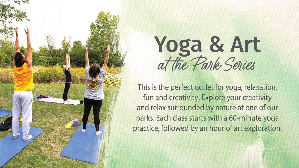 Yoga & Art at the Park is Aug. 3 at #FischerFarm! 🧘‍♀️ This class begins with a 60-minute yoga practice, followed by an hour of themed art exploration. Ages 14+ Register by July 27 at the DGLC or call 630-766-7015! For more information, check out: bvilleparks.org/park-district-… #bville